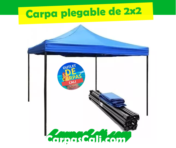 Carpa Plegable 3×2 Azul Con Cortinas Laterales Y Frontal, 42% OFF