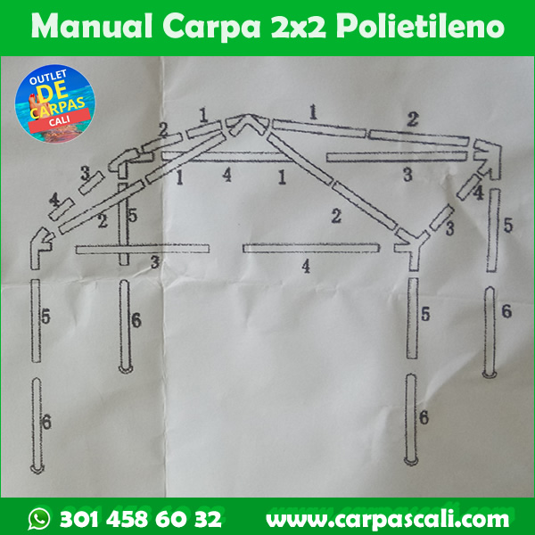 manual instructivo carpa 2x2 metros de polietileno