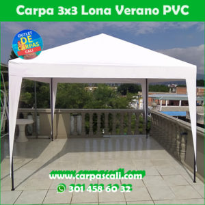 Carpa Toldo Parasol Lona Verano PVC 3×3 Mts