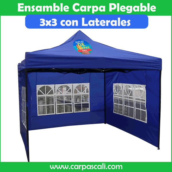 Carpa plegable 3x3 sin laterales Comprar Online