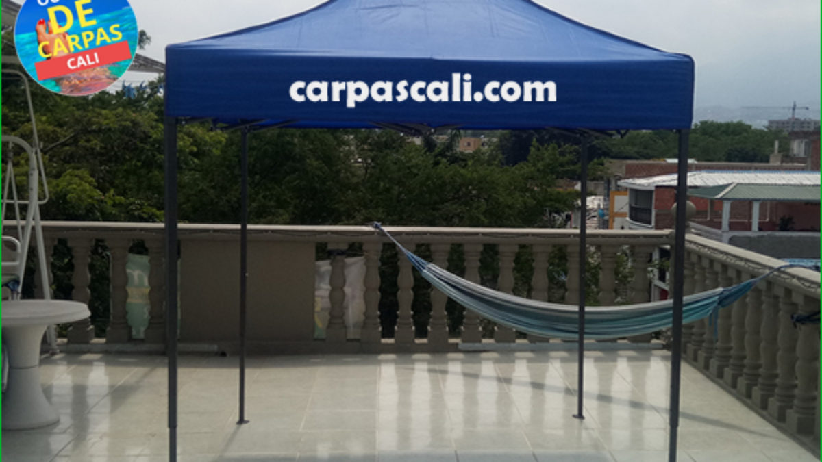 Carpa Plegable 3×2 Azul con Cortinas Laterales y Frontal Transparente –  Venta de Carpas Toldos Parasoles en Cali –