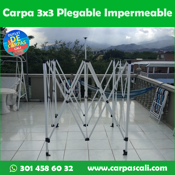 Carpa PLEGABLE ACERO 3x3 – Carpas plegables de acero y aluminio