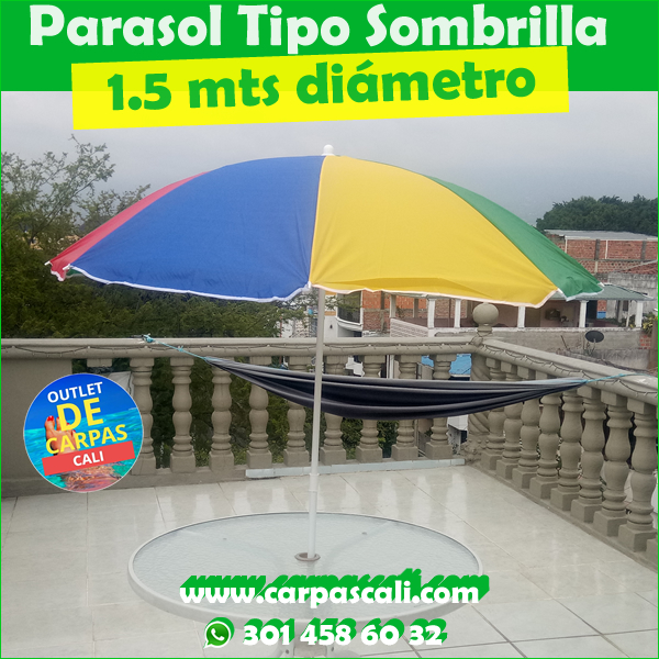 Parasol Sombrilla Para Negocio O Playa 107cm Diametro 