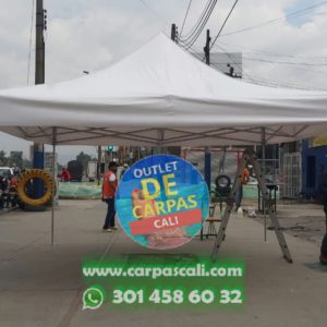 Carpa Plegable 4x4 con Lona PVC de Fabricación Nacional (Colombiana)