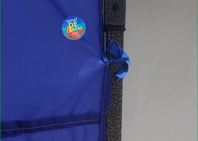 Carpa Plegable 3x2 Azul con Cortinas Laterales y Frontal Transparente