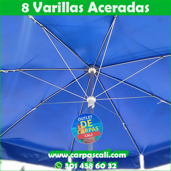 Parasol Tipo Sombrilla en Lona PVC de 2.15 Mts para Negocios de Comidas