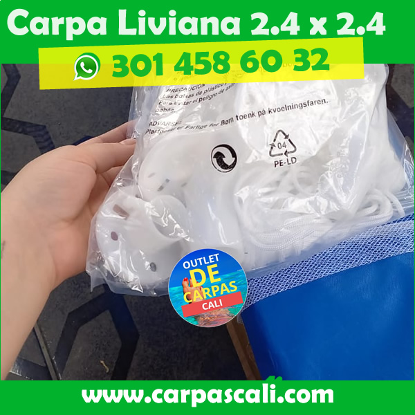 Carpa 2.4x2.4 Mts Liviana Nylon-Poliéster